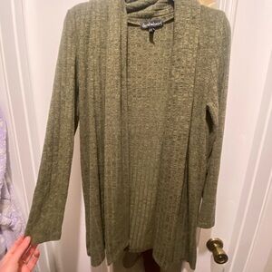 Olive Green Sweater Cardigan